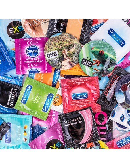 Set verschiedener Kondome 60
