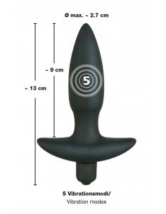 Black Velvets Vibrating plug small silicone 2