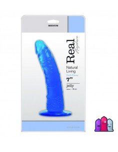 Real Rapture Jelly Earth Flower Blue 7 Dildo