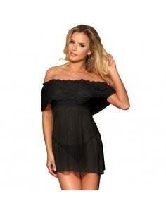 Subblime Short Dress & Thong Black S/M 2