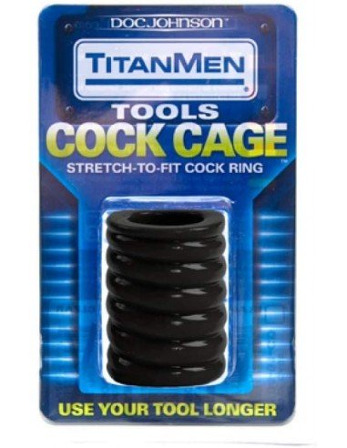 Titan Men Cock Cage Ring Black